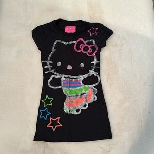 Girls Black Hello Kitty tshirt XS